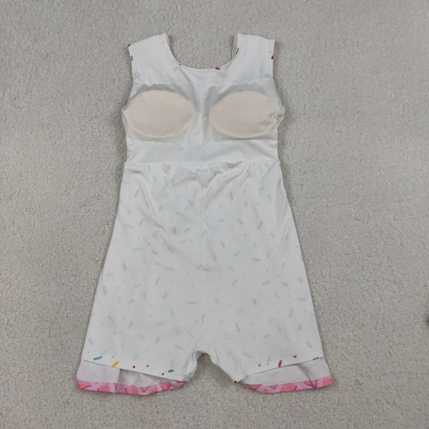 Baby Girls Pink Drip Sprinkles Team Yoga Active Shorts Knee Length Dresses