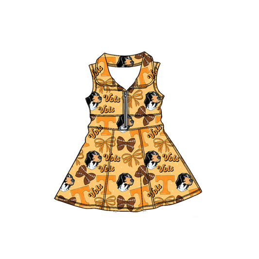 Baby Girls Vols Dogs Footballs Team Yoga Active Shorts Knee Length Dresses Preorder
