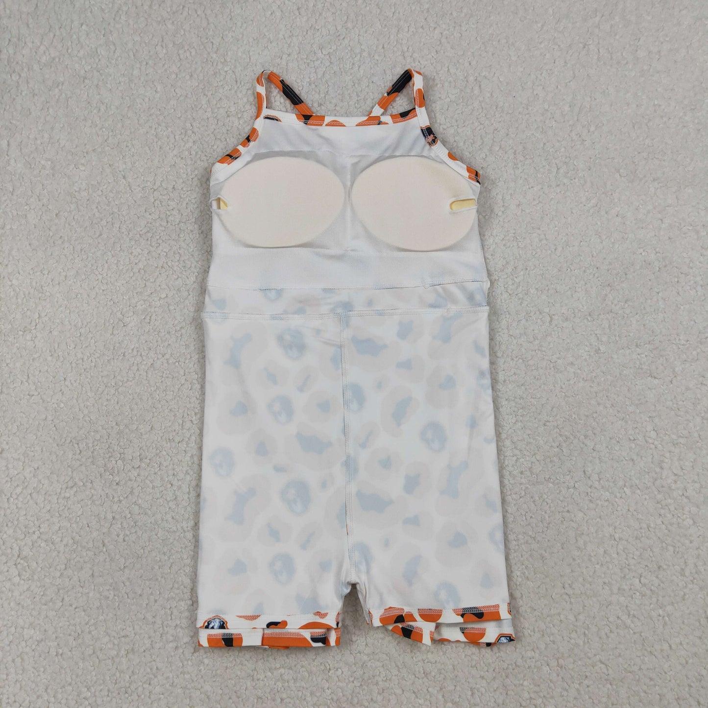 Baby Girls Strap Orange Leopard Vols Team Yoga Active Shorts Knee Length Dress