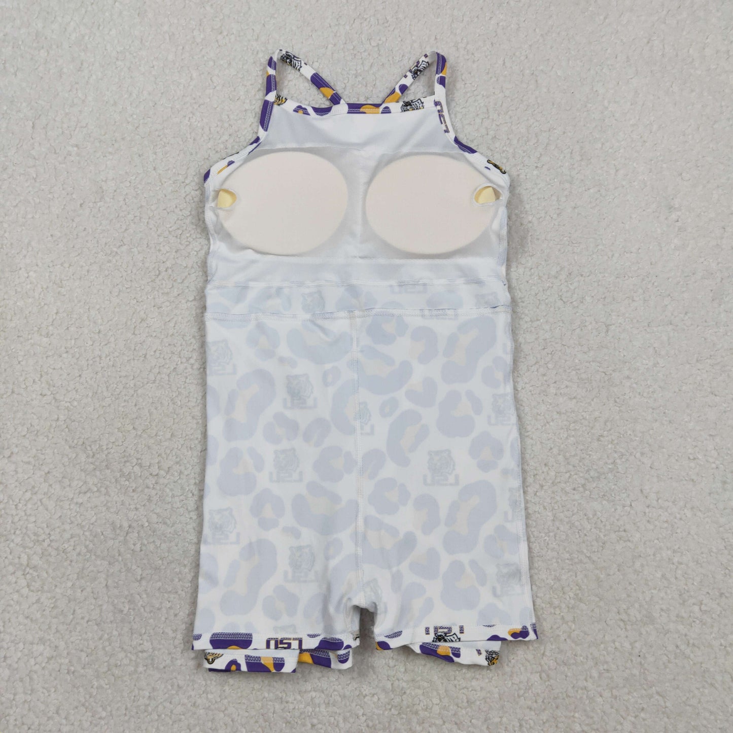 Sibling Baby Girls Strap Leopard Team Yoga Active Short Team Knee Length Dresses