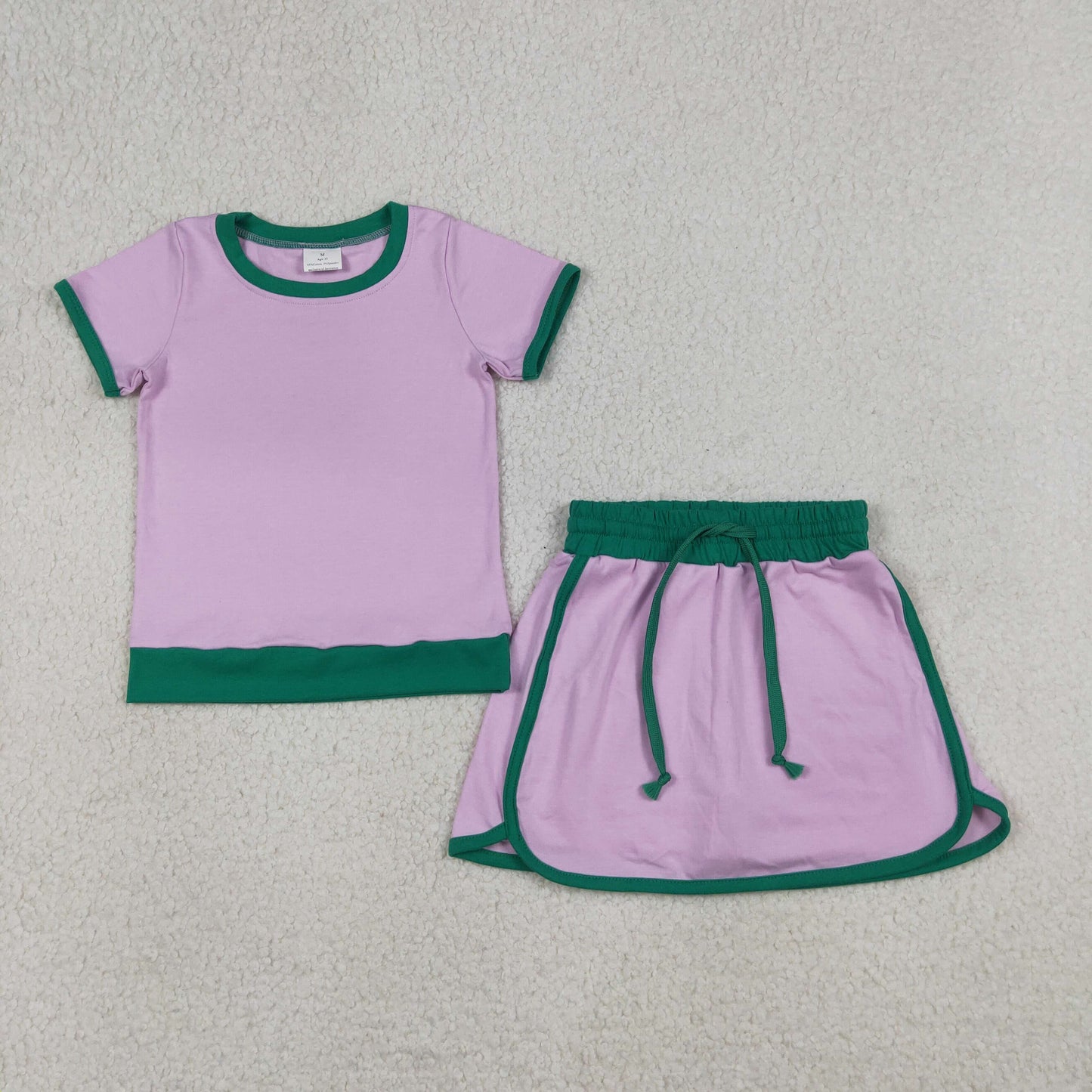 Baby Girls Short Sleeve Shirts Top Skirt Short Cotton Clothes Sets