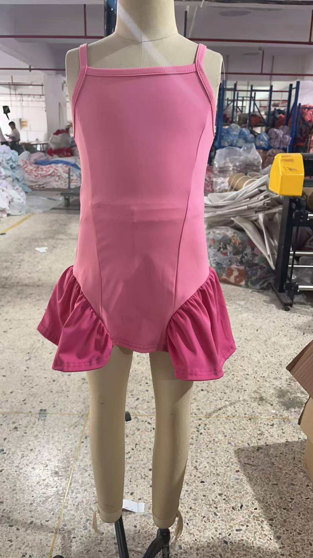 Baby Girls Pink Strap Yoga Active Shorts Knee Length Dress Preorder