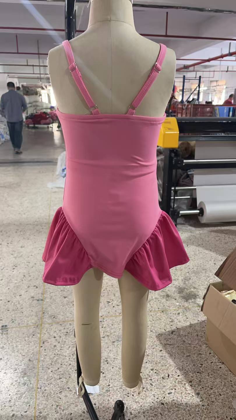 Baby Girls Pink Strap Yoga Active Shorts Knee Length Dress Preorder