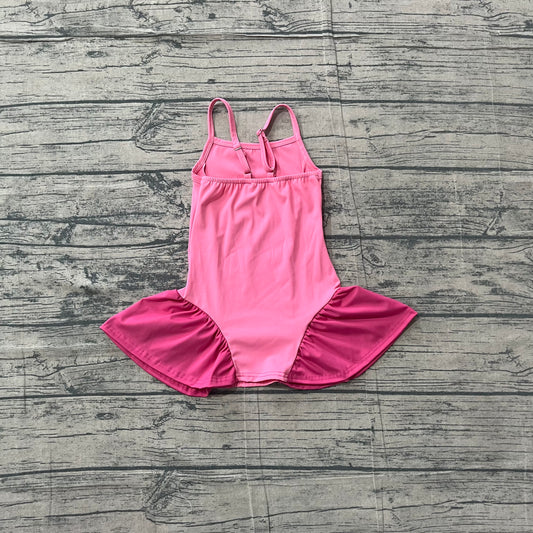 Baby Girls Pink Strap Yoga Active Shorts Knee Length Dress Preorder