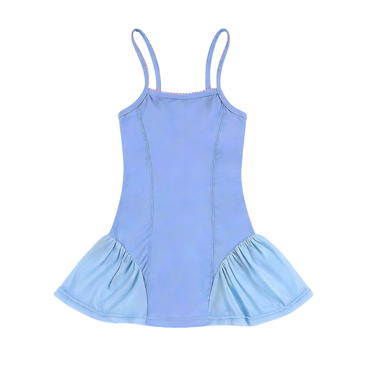 Baby Girls Blue Strap Yoga Active Shorts Knee Length Dress Preorder