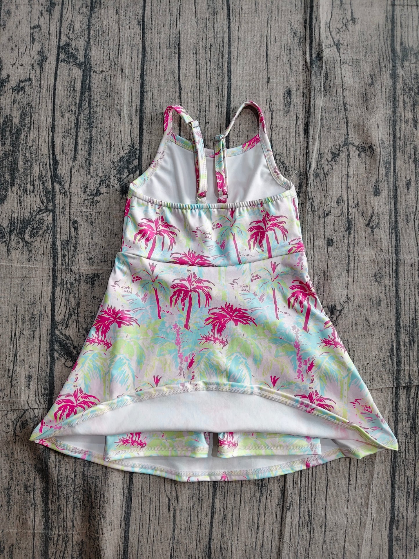 Baby Girls Strap Watercolor Beach Yoga Active Shorts Knee Length Dresses Preorder