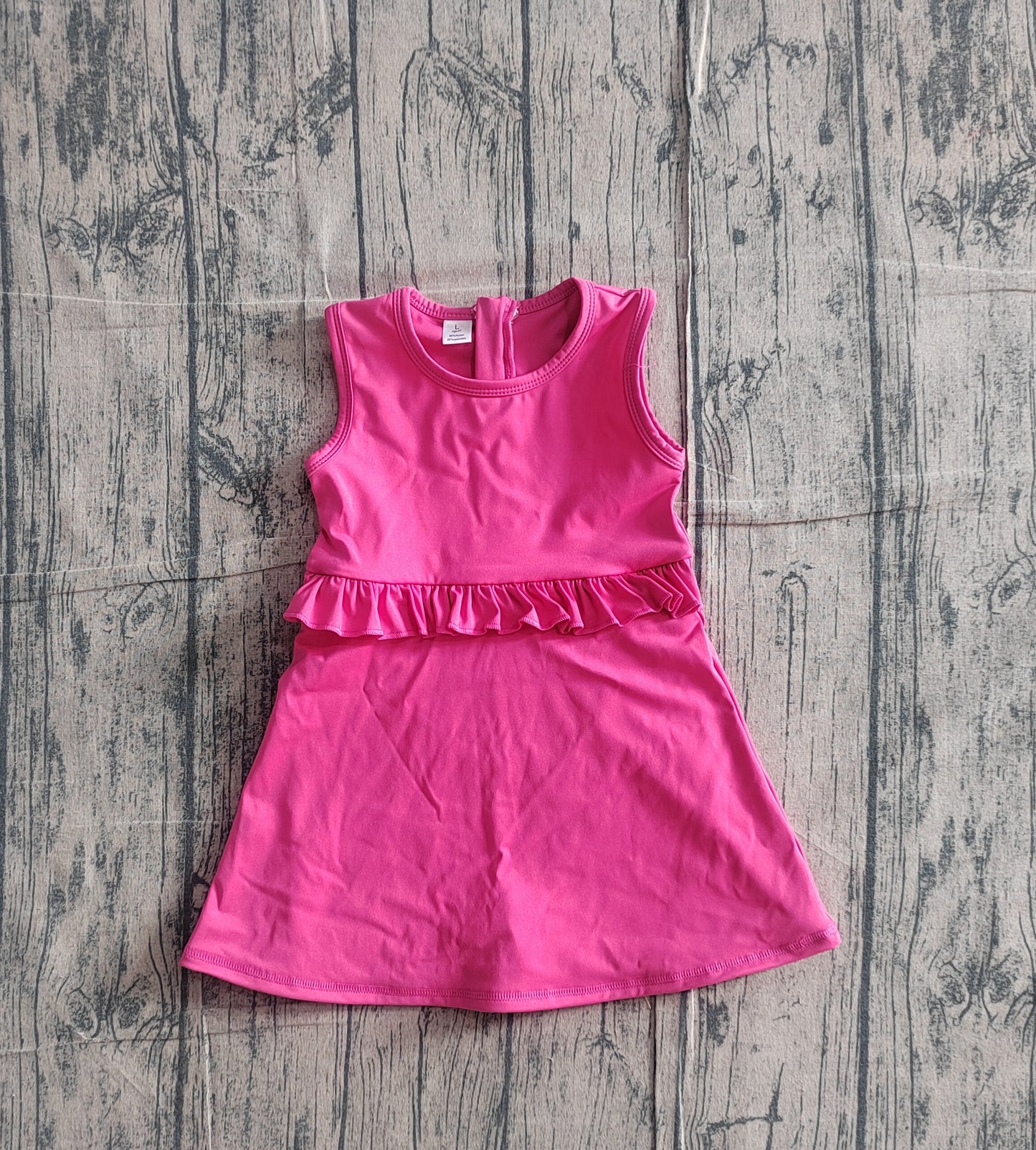 Baby Girls Pink Sleeveless Yoga Active Shorts Knee Length Dresses Preorder