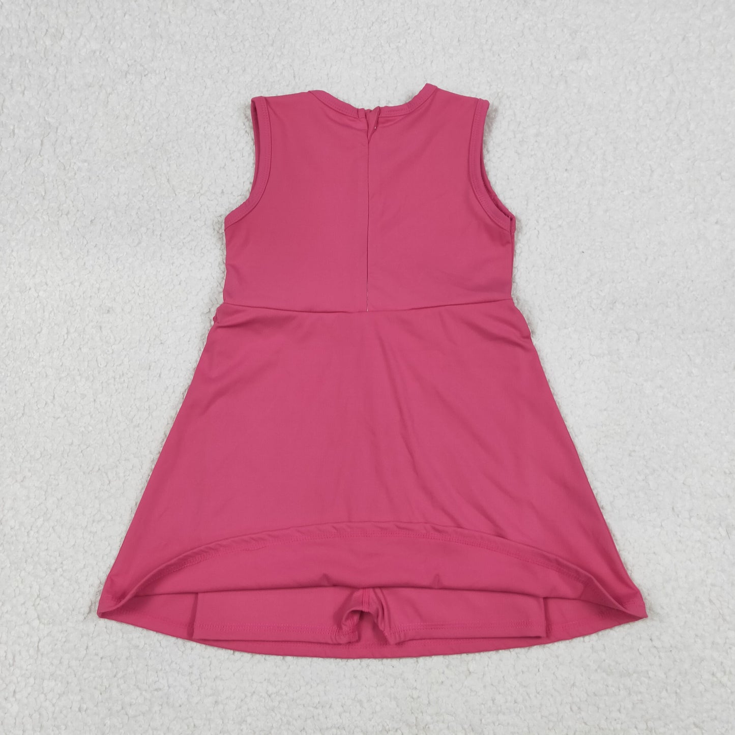 Baby Girls Pink Sleeveless Yoga Active Shorts Knee Length Dresses