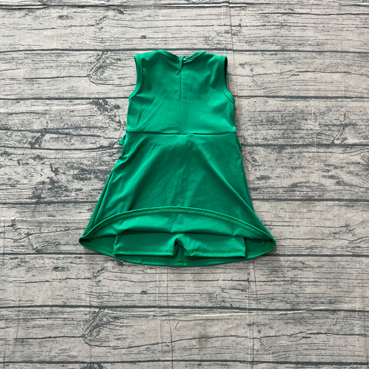 Baby Girls Green Sleeveless Yoga Active Shorts Knee Length Dresses Preorder