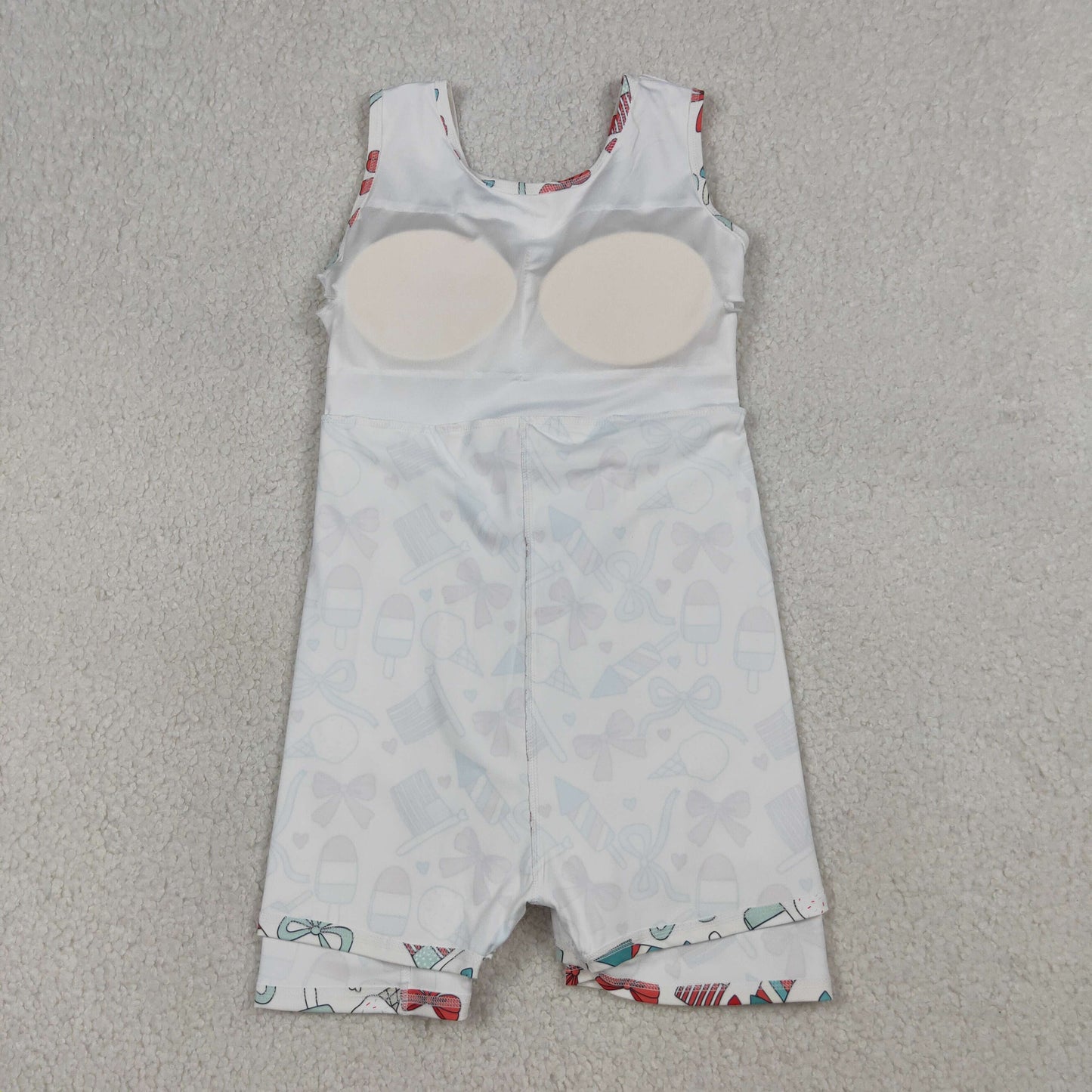 Baby Girls Popsicle Flag Bows Yoga Active 4th of July Shorts Knee Length Dress
