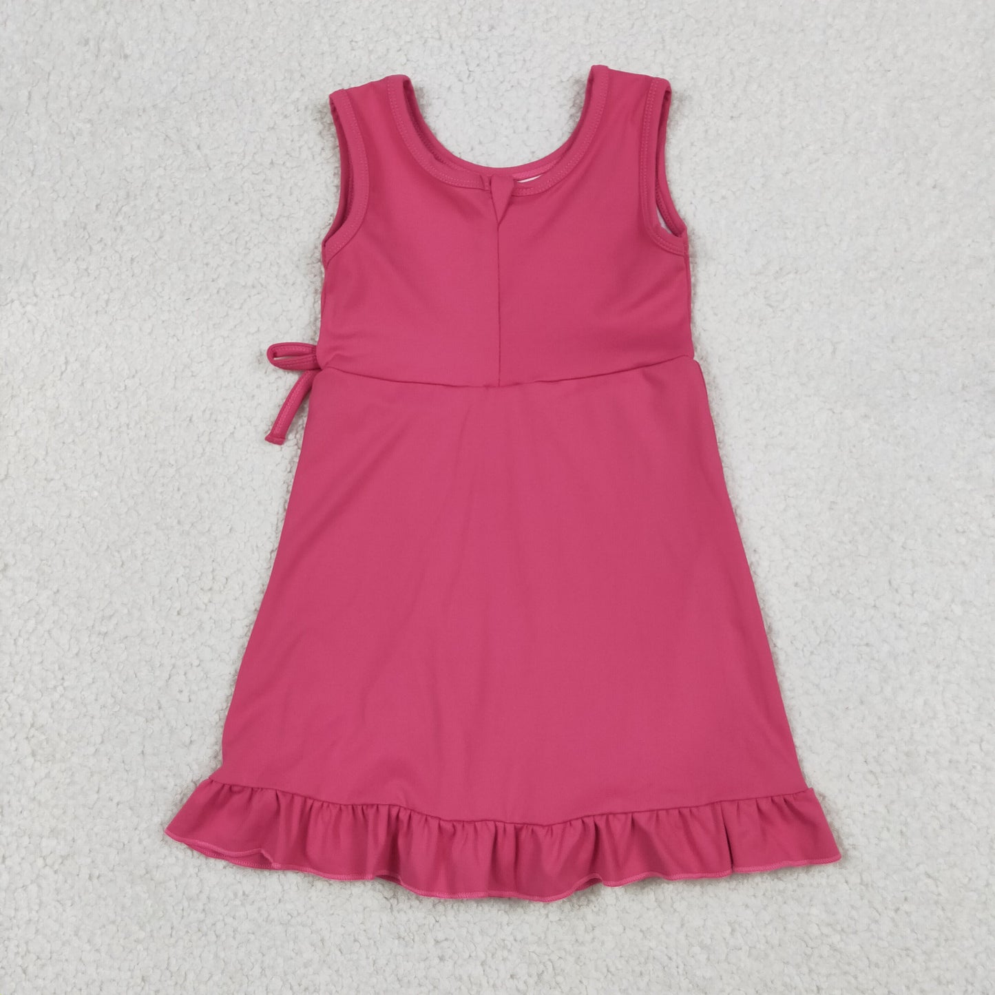 Baby Girls Pink Sleeveless Yoga Active Scallop Shorts Knee Length Dresses