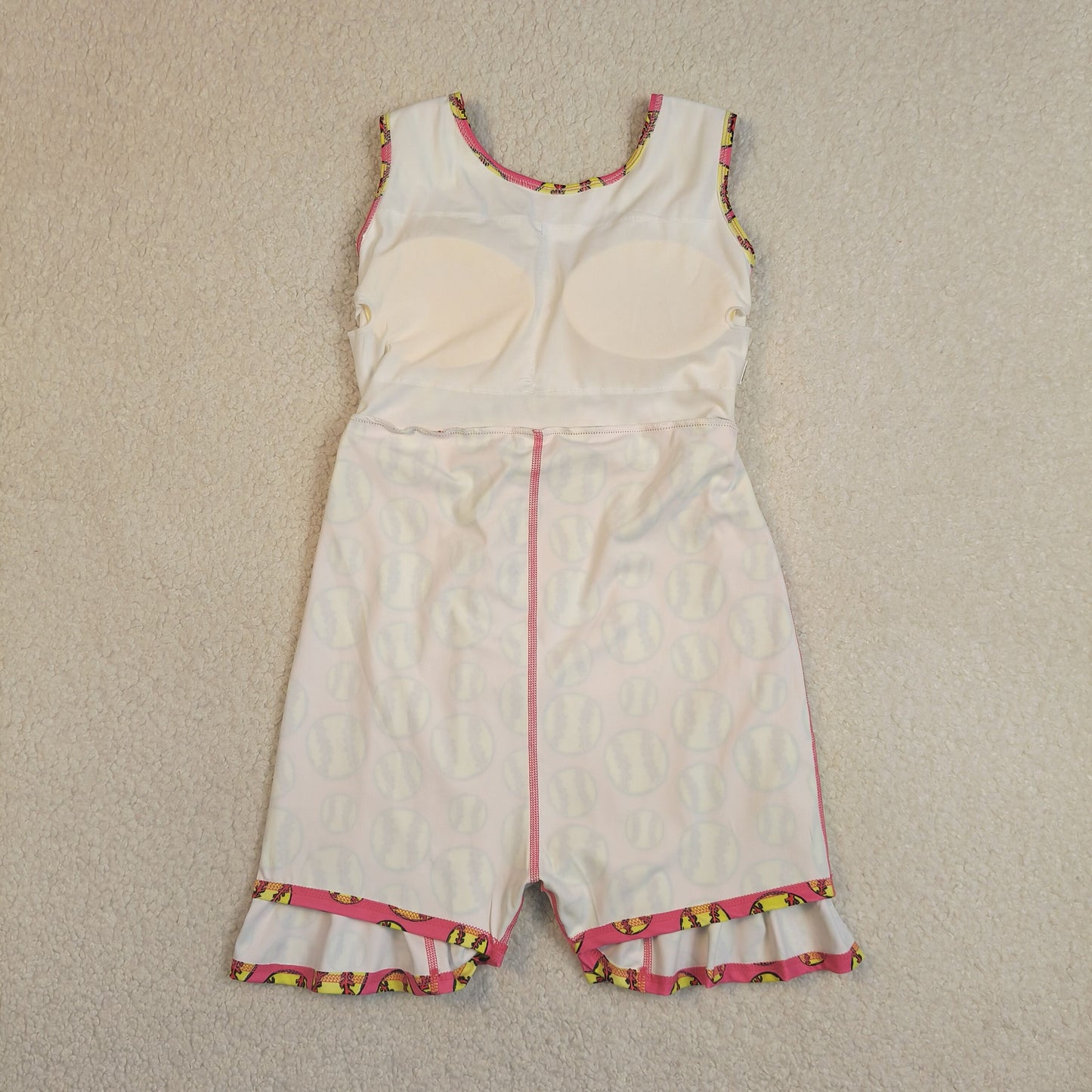 Baby Girls Sleeveless Softballs Team Yoga Active Shorts Knee Length Dress