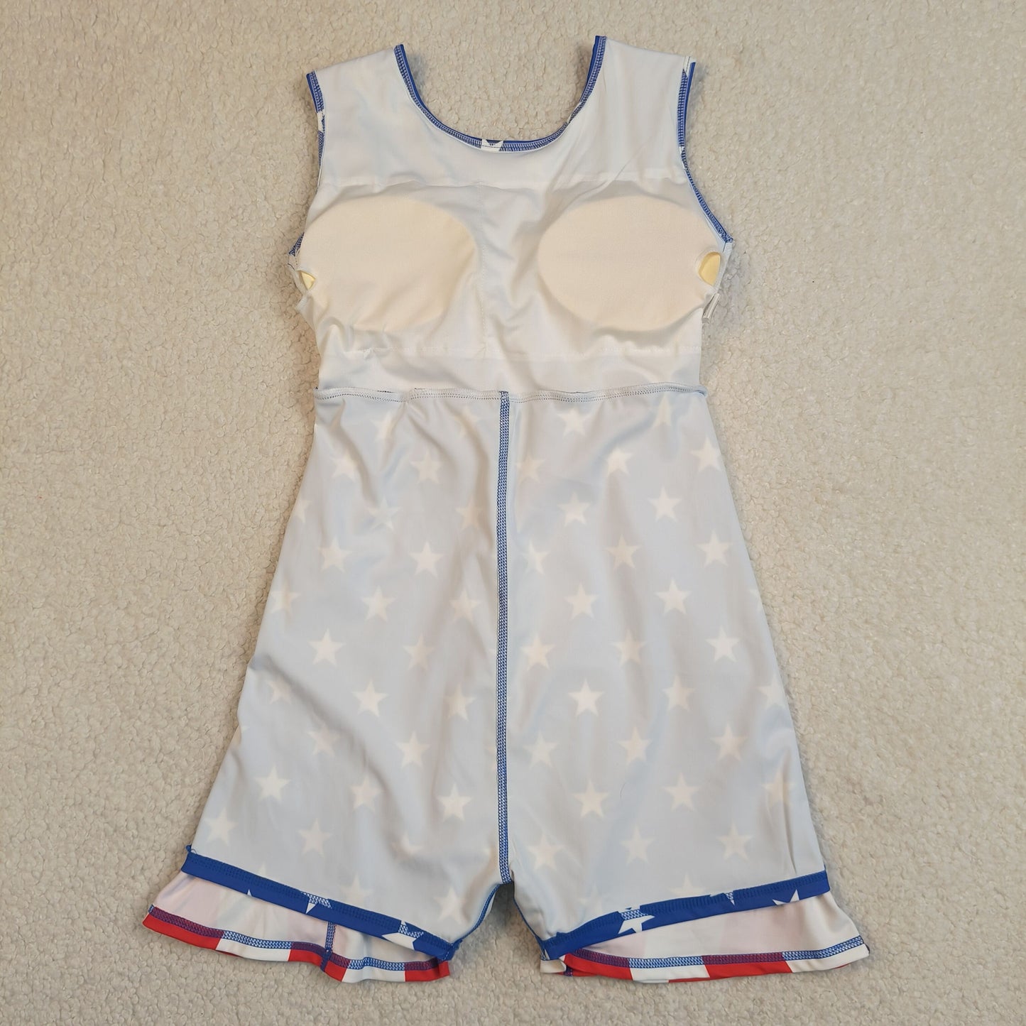 Sibling Baby Girls Red Blue Bows Popsicle 4th of July Yoga Active Shorts Knee Length Dress