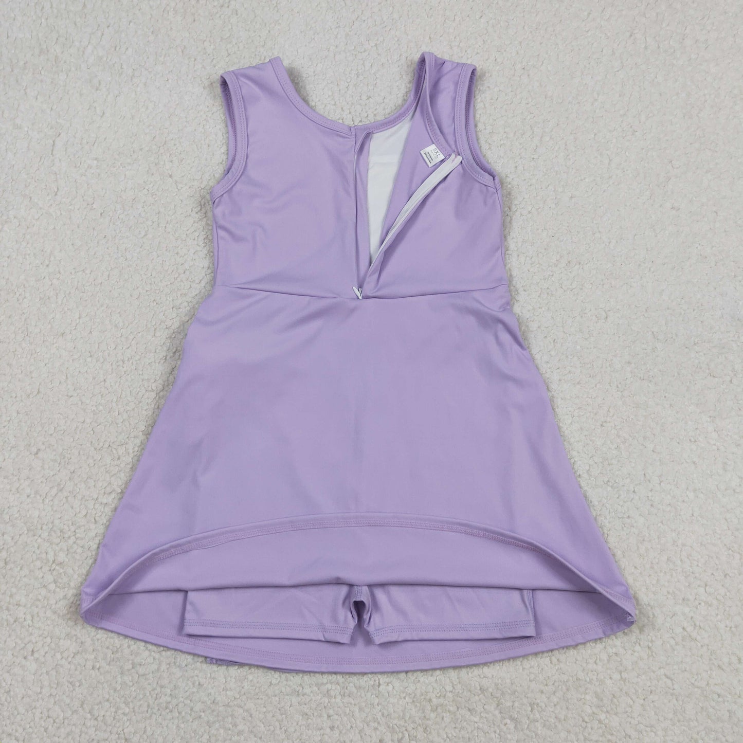 Baby Girls Lavender Sleeveless Yoga Active Short Knee Length Dresses
