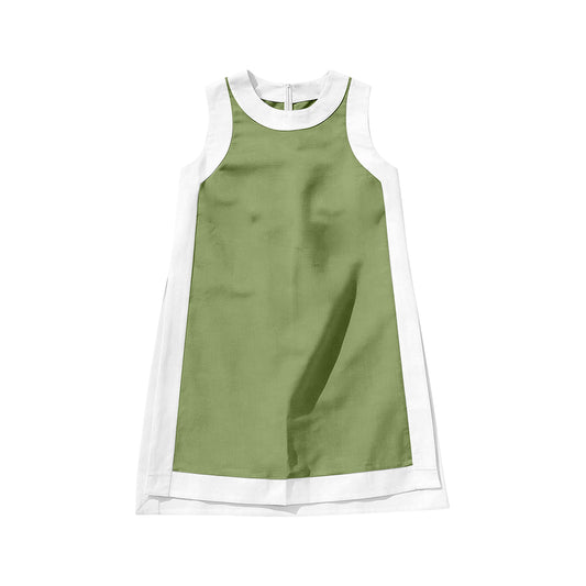 Baby Girls Green Sleeveless Yoga Active Shorts Knee Length Dress Preorder