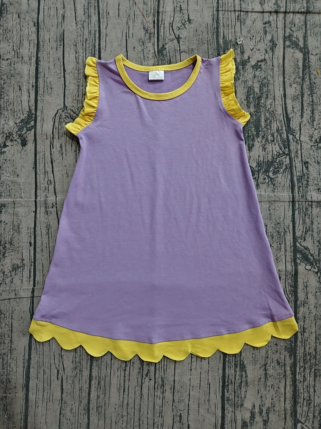 Baby Girls Sleeveless Scallop Knee Length Dresses Preorder