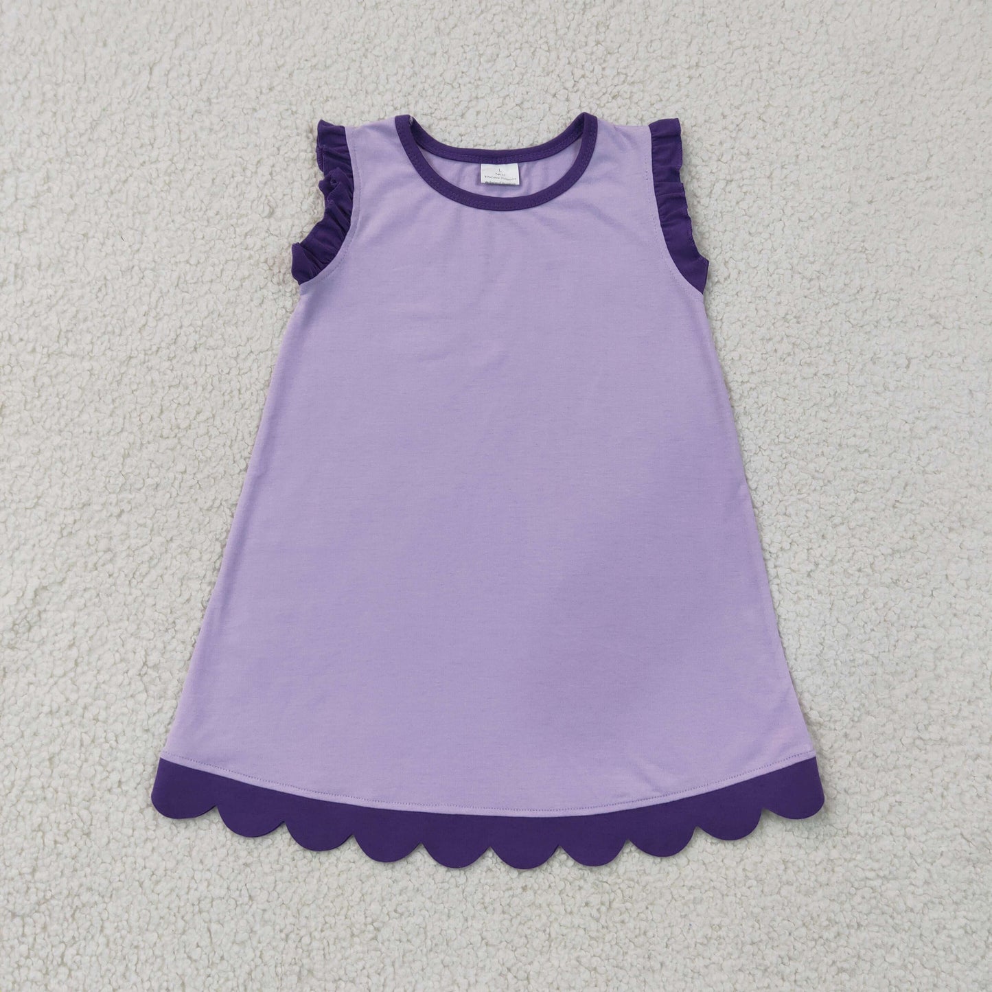 Sibling Baby Girls Colorful Vests Top Scallop Skirt Short Yoga Active Set Knee Length Dresess