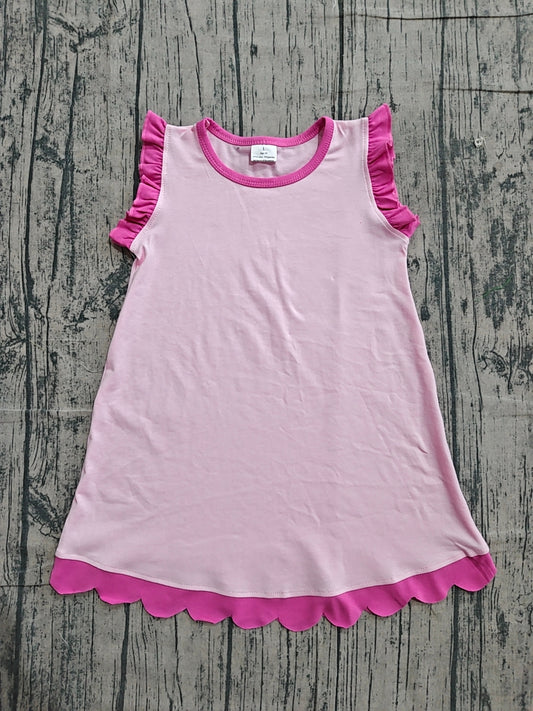 Baby Girls Sleeveless Scallop Knee Length Dresses Preorder