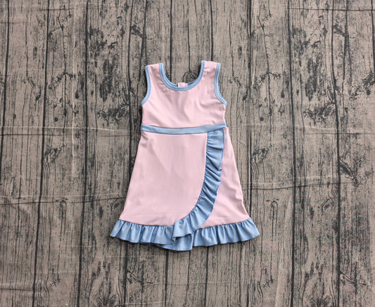 Baby Girls Sleeveless Light Pink Yoga Active Short Knee Length Dress Preorder