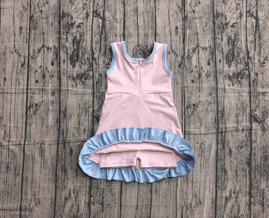 Baby Girls Sleeveless Light Pink Yoga Active Short Knee Length Dress Preorder