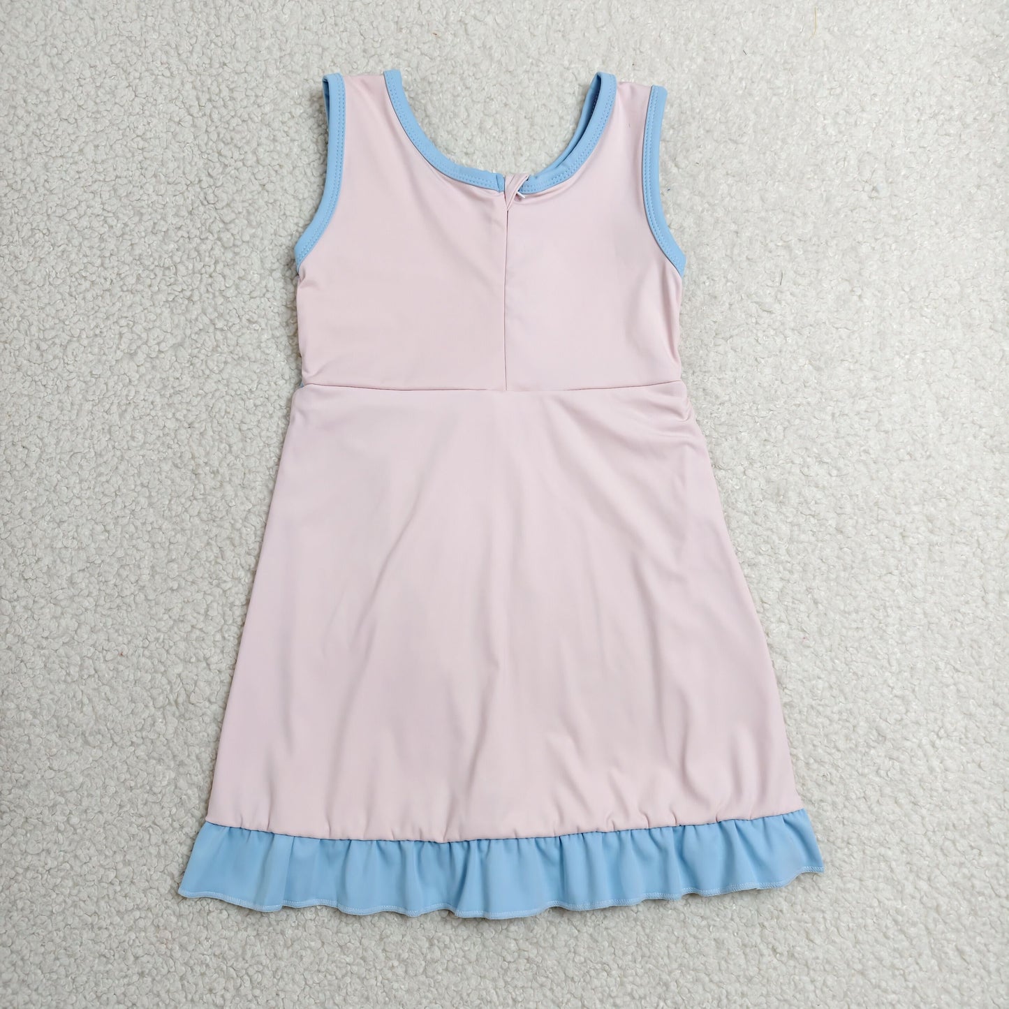 Baby Girls Light Pink Blue Sleeveless Yoga Active Short Knee Length Dress