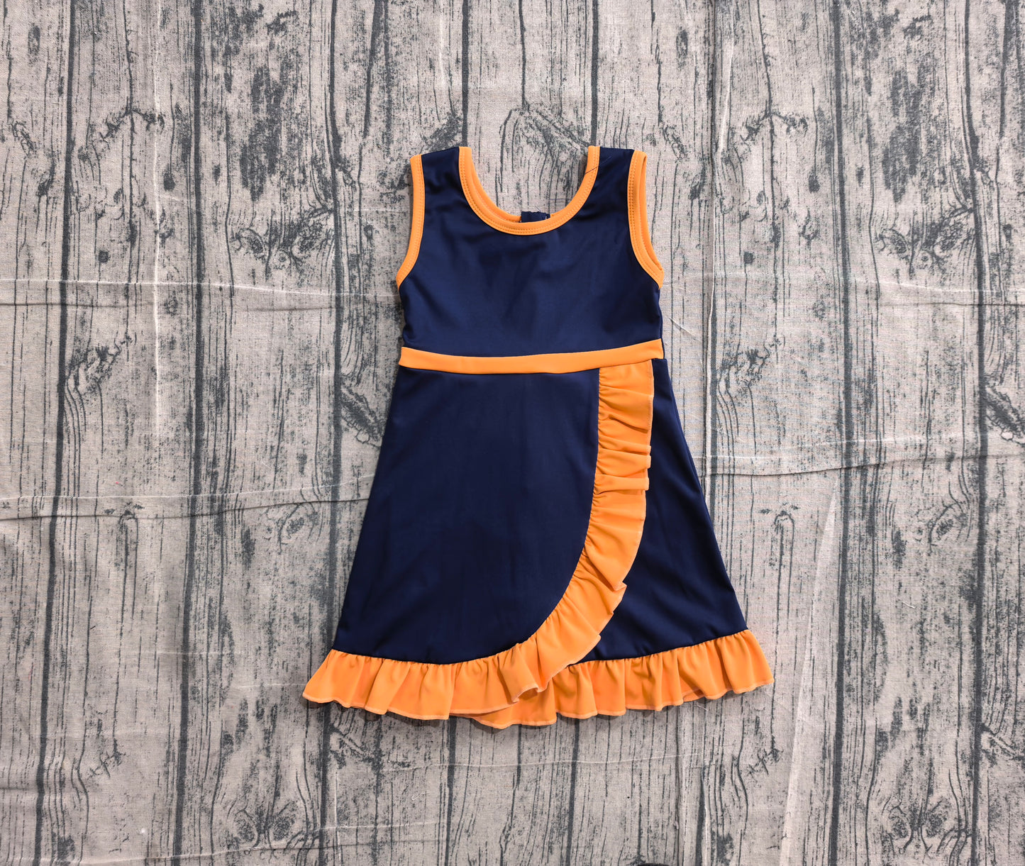 Baby Girls Sleeveless Purple Orange Yoga Active Short Knee Length Dress Preorder