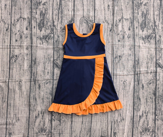 Baby Girls Sleeveless Purple Orange Yoga Active Short Knee Length Dress Preorder