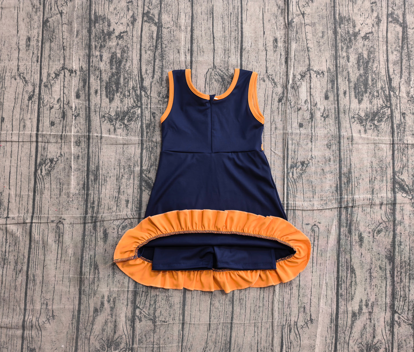 Baby Girls Sleeveless Purple Orange Yoga Active Short Knee Length Dress Preorder