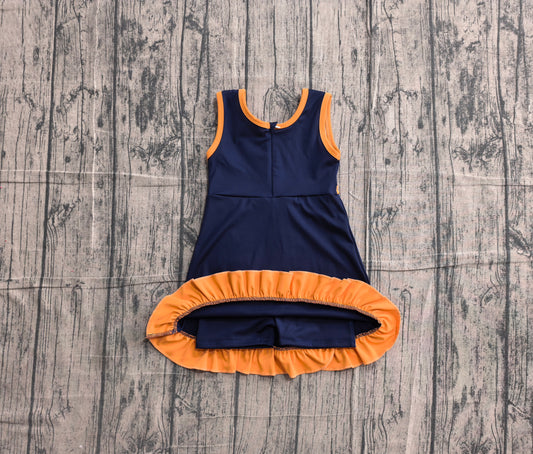 Baby Girls Sleeveless Purple Orange Yoga Active Short Knee Length Dress Preorder
