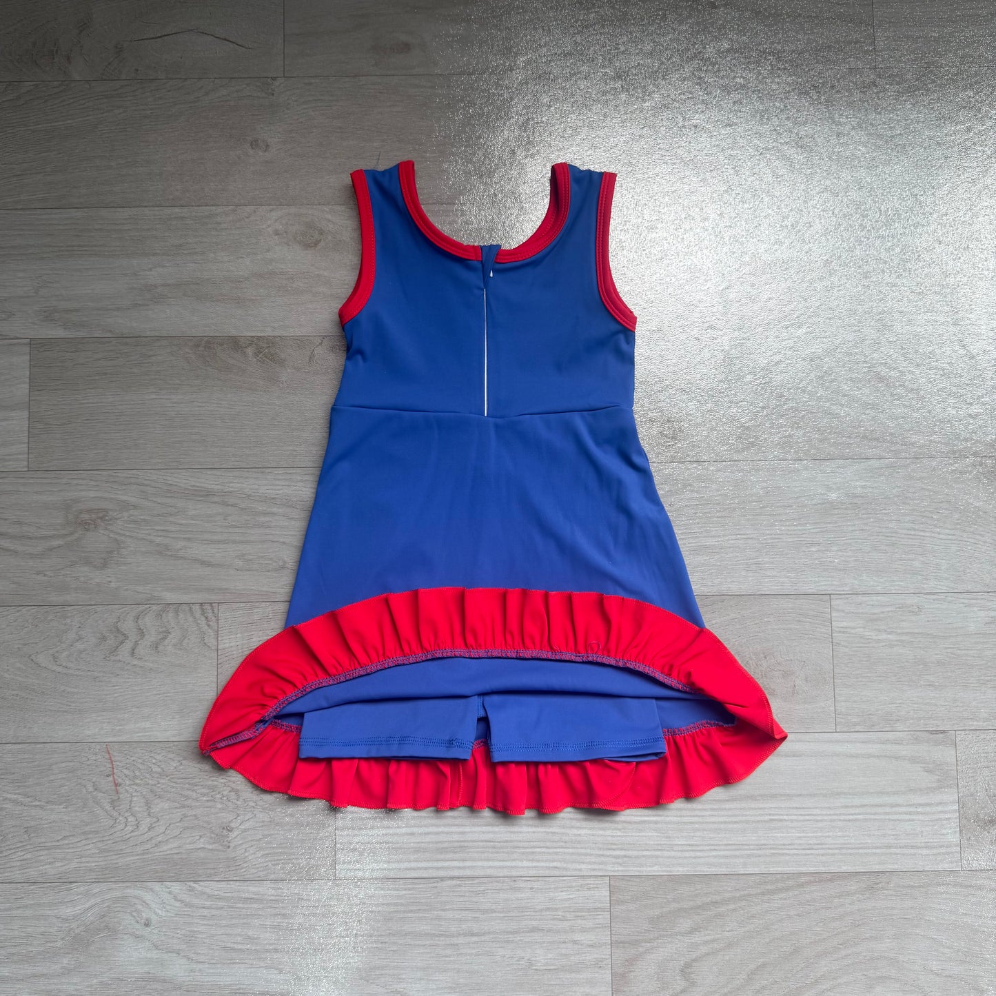 Baby Girls Hot Blue Red Sleeveless Yoga Active Short Knee Length Dress