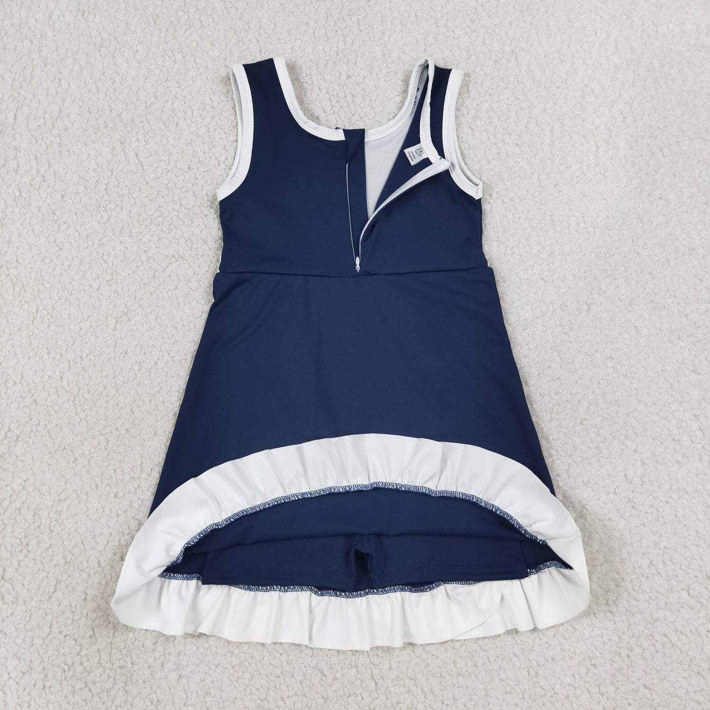 Sibling Baby Girls Sleeveless Yoga Active Ruffle Knee Length Dresses