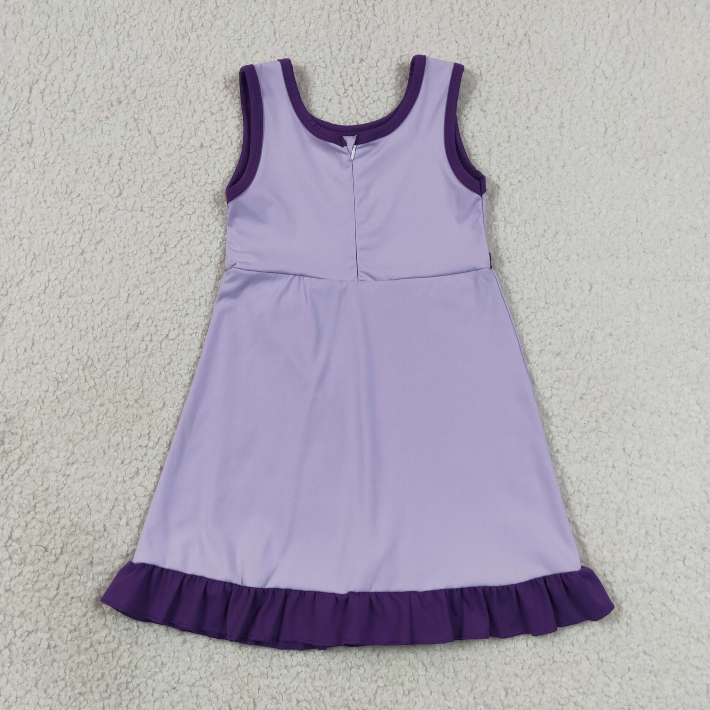 Baby Girls Sleeveless Lavender Purple Yoga Active Short Knee Length Dress