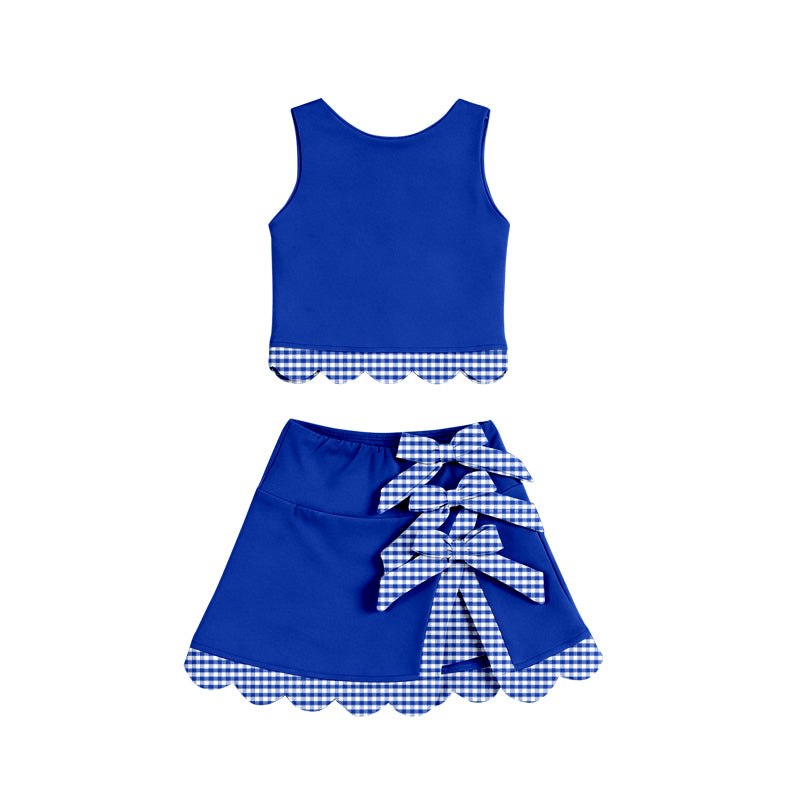 Baby Girls Skeeveless Vest Top Skirt Shorts Yoga Active Scallop Clothes Sets Preorder