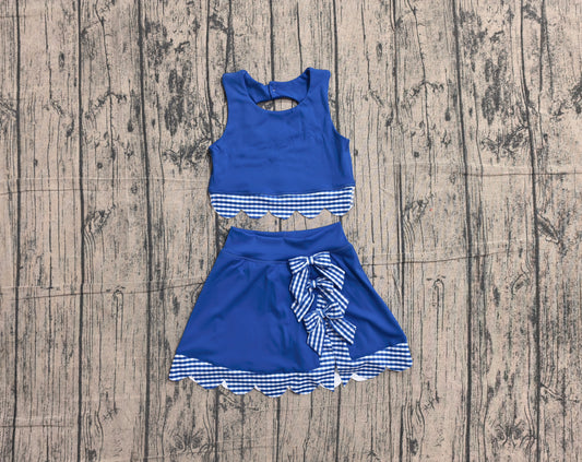 Baby Girls Skeeveless Vest Top Skirt Shorts Yoga Active Scallop Clothes Sets Preorder