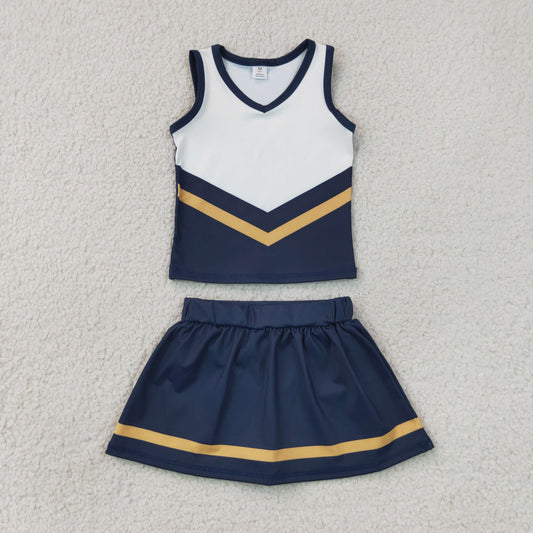 Sibling Baby Girls Sleeveless Stripe Vest Top Skirt Shorts Team Clothes Sets