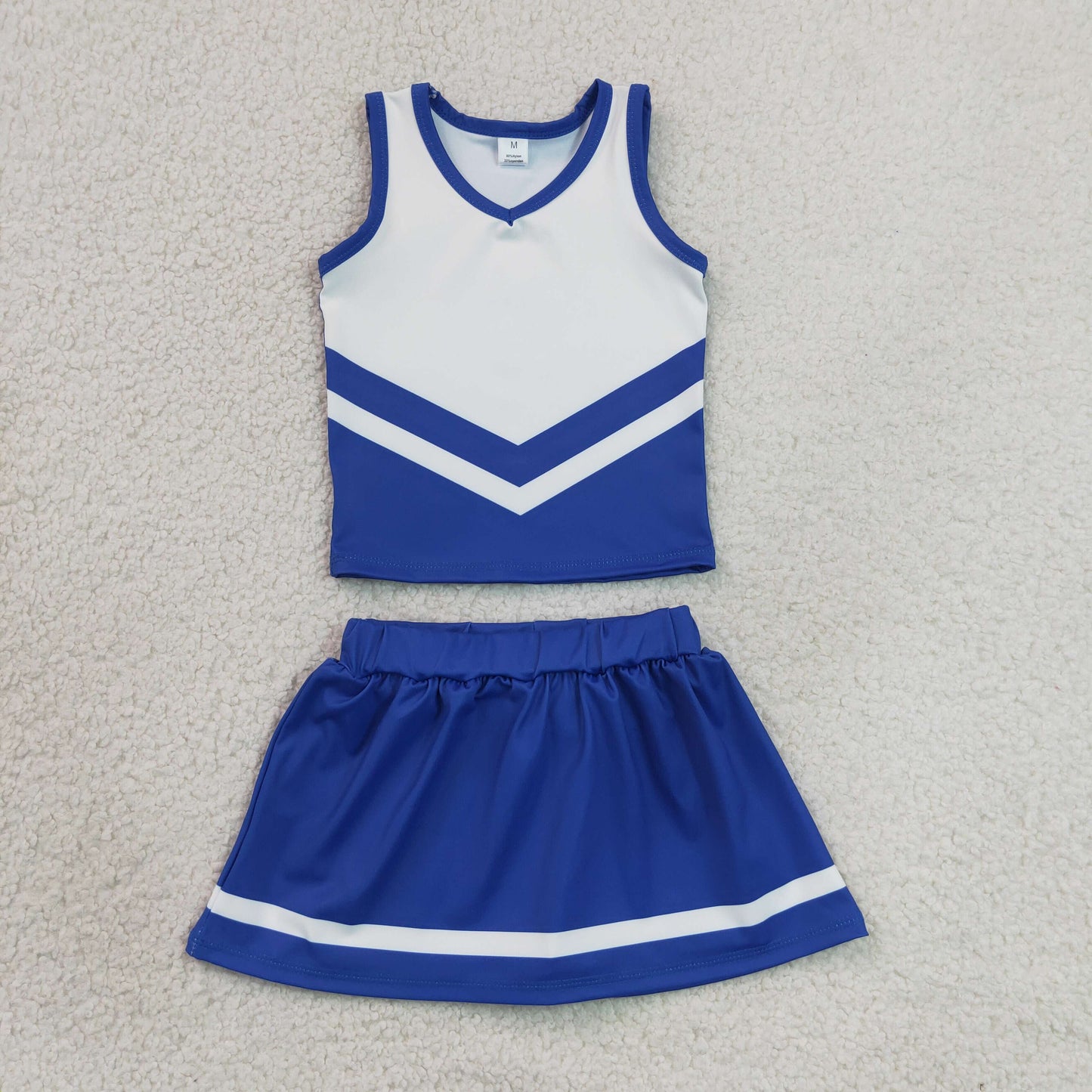 Baby Girls Hot Blue Stripe Vest Top Skirt Shorts Team Yoga Active Clothes Sets