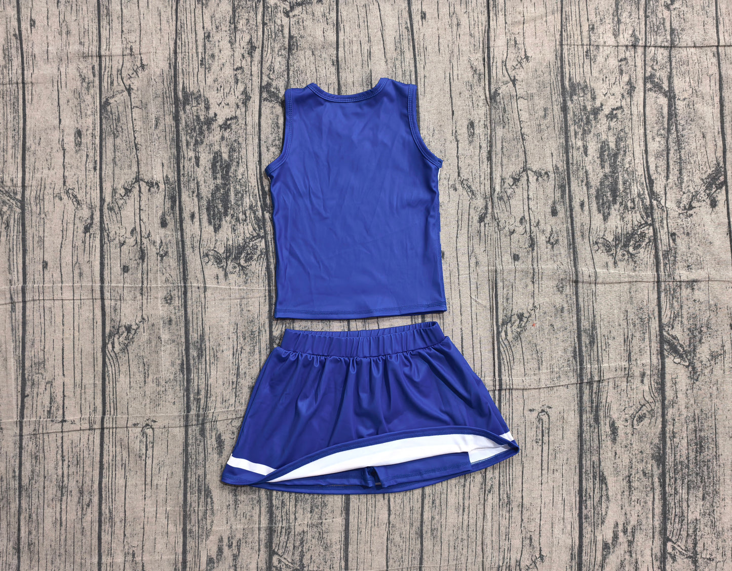 Baby Girls Hot Blue Stripe Vest Top Skirt Shorts Team Yoga Active Clothes Sets Preorder