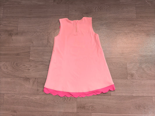 Baby Girls Pink Sleeveless Yoga Active Scallop Knee Length Dresses Preorder