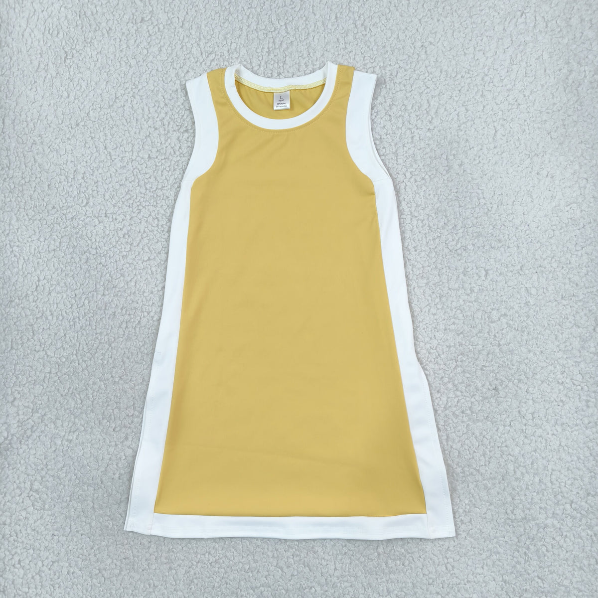 Baby Girls Sleeveless White Yellow Yoga Active Knee Length Dresses