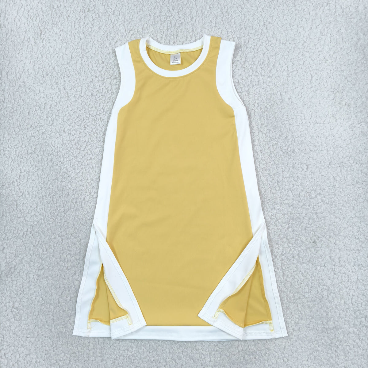 Baby Girls Sleeveless White Yellow Yoga Active Knee Length Dresses