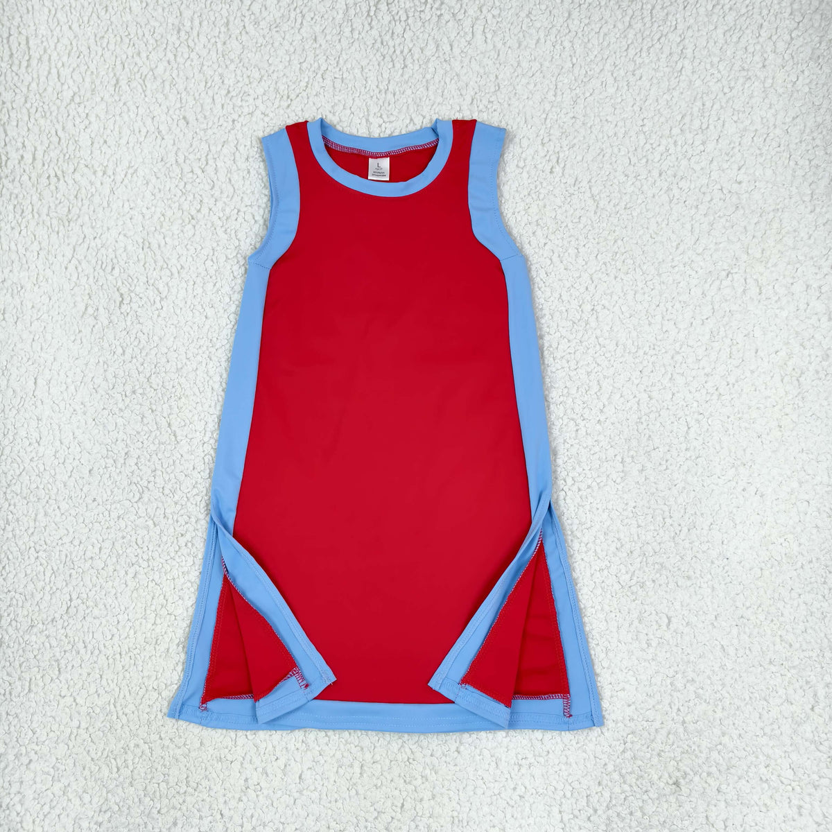 Baby Girls Sleeveless Red Blue Yoga Active Knee Length Dresses