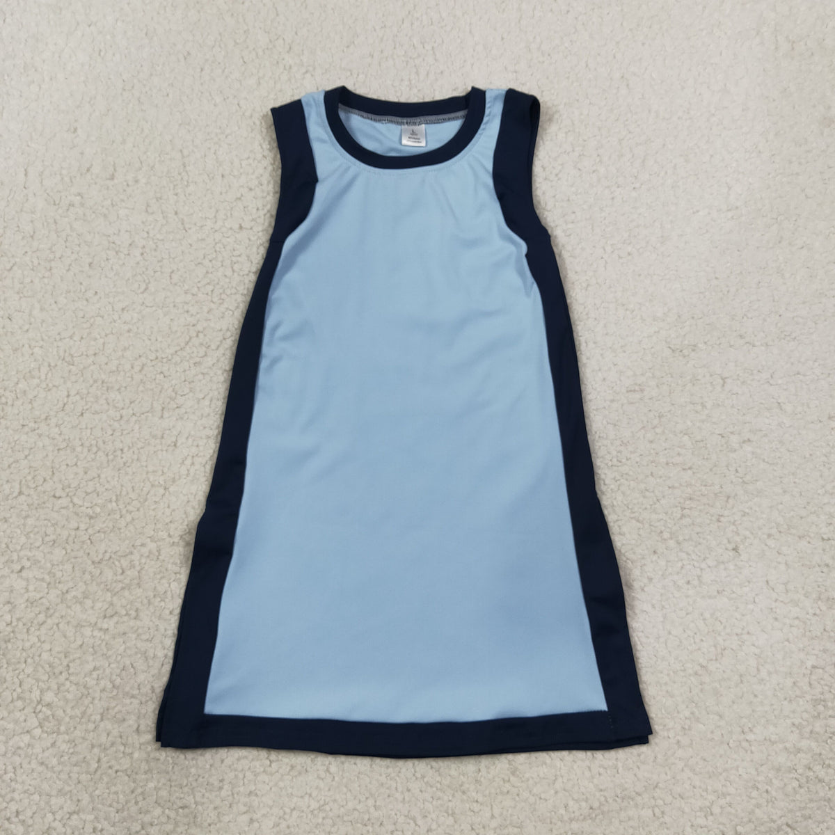 Baby Girls Sleeveless Navy Blue Yoga Active Knee Length Dresses