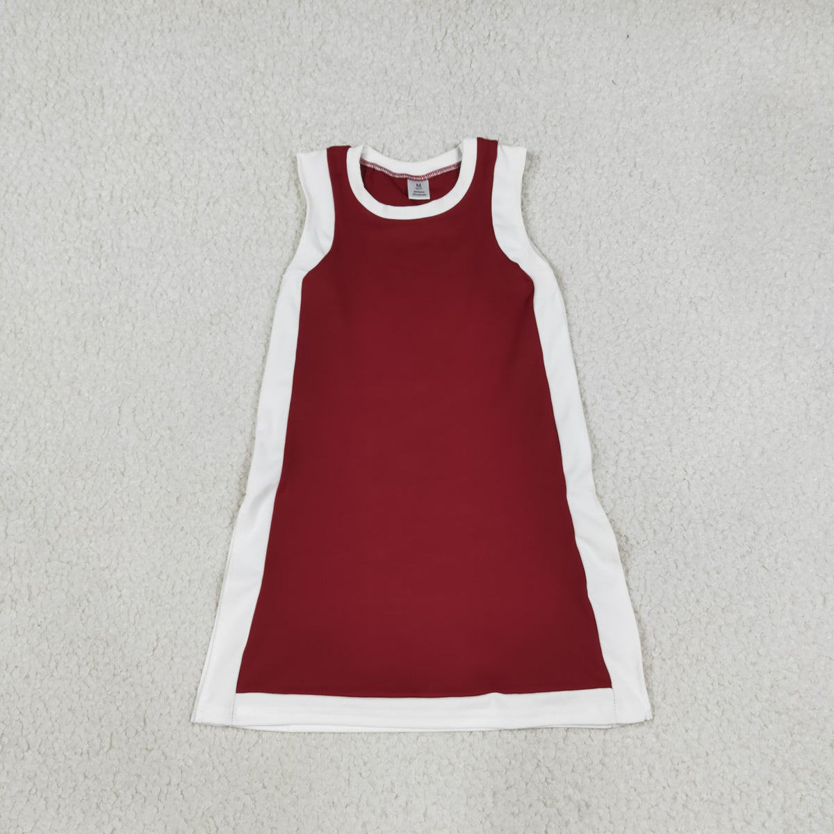 Baby Girls Sleeveless White Maroon Yoga Active Knee Length Dresses
