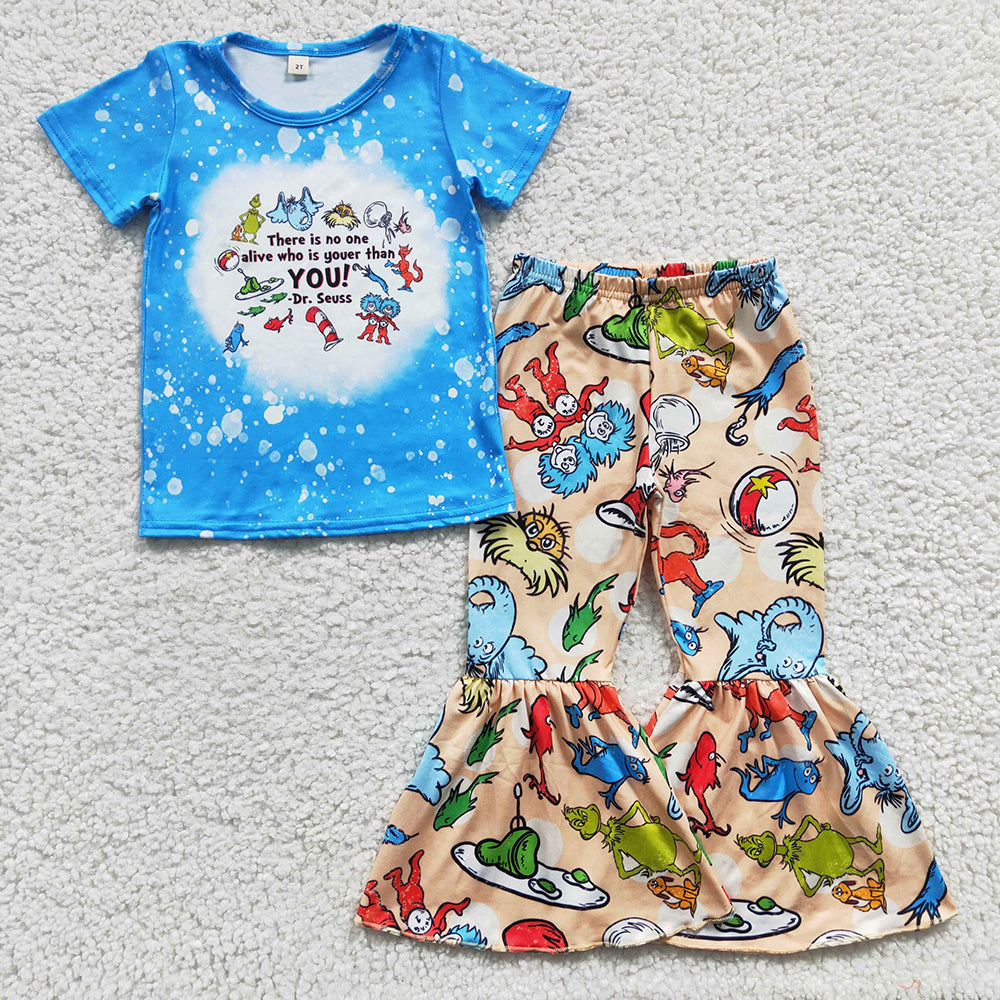 Sibling Baby Girls Dr Reading Shirts Pants Outfits Suits