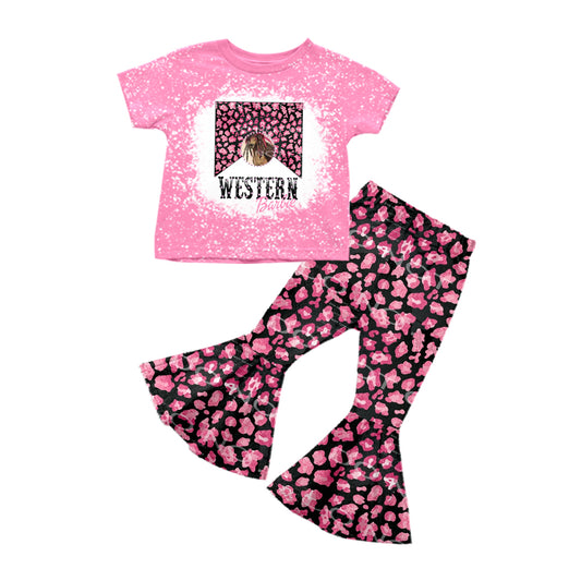 Baby Girls Western Doll Leopard Bell Pants Clothing Sets preorder