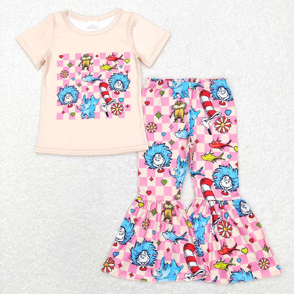 Sibling Baby Girls Dr Reading Shirts Pants Outfits Suits