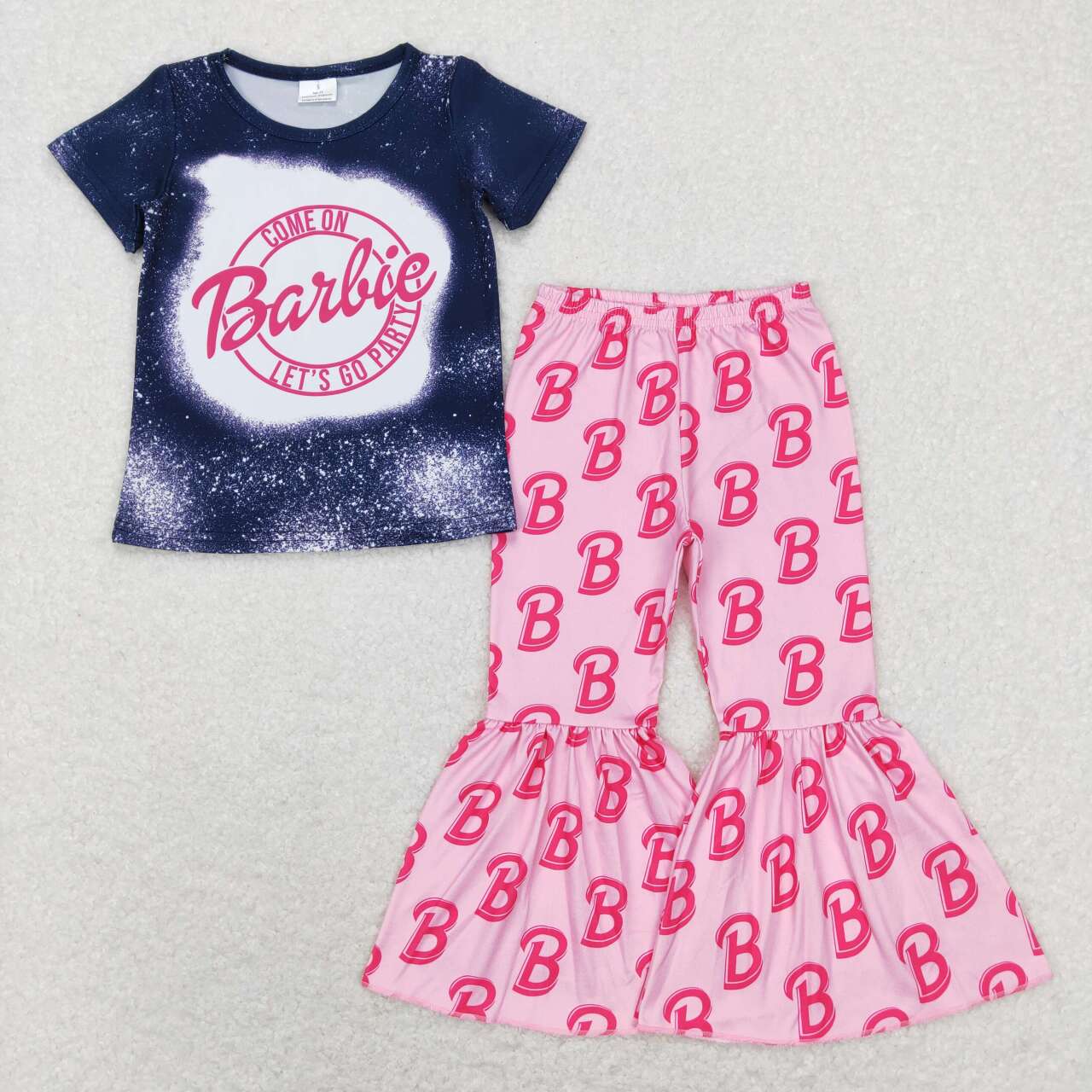 Baby Girls Party Doll Shirts Tops Pink Bell Pants Clothes Sets