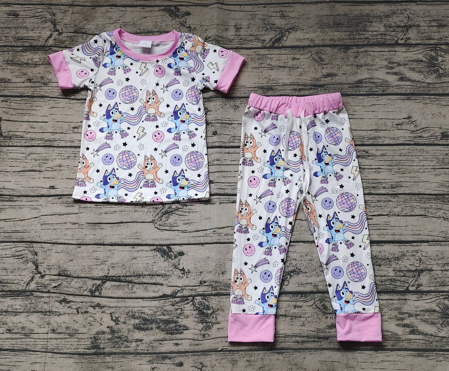 Baby Girls Dogs Disco Shirt Pants Pajamas Clothes Sets