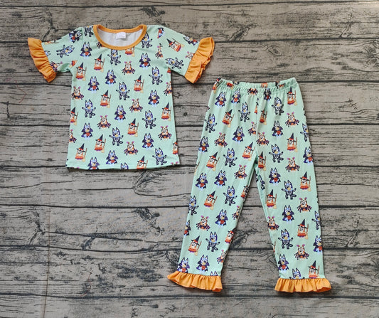 Baby Girls Halloween Dogs Shirt Tops Pants Pajamas Clothes Sets