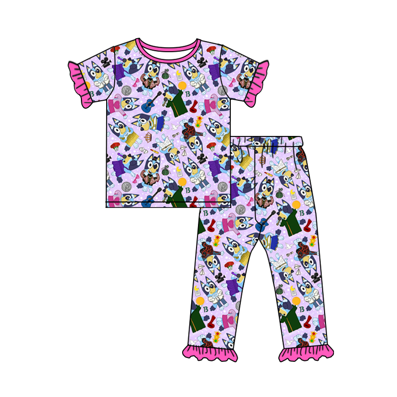 Baby Girls Dog Era Music Shirt Pants Pajamas Clothes Sets Preorder